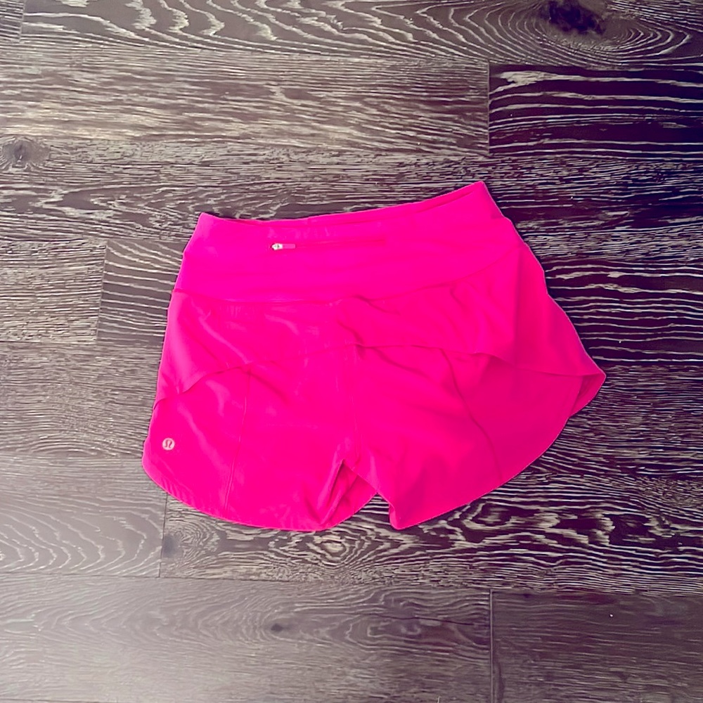 LULU Speed up 4” lined shorts!!!  SONIC PINK!